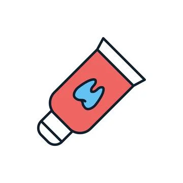 Tooth Paste Tube Icon Stock Illustration