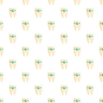 Tooth pattern with dental diamonds or crystals background 스톡 일러스트