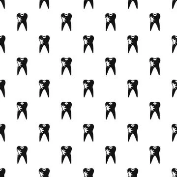 Tooth pattern, simple style Illustrazione stock