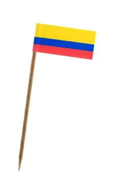 Tooth pick wit a small paper flag of equador Stock Illustration
