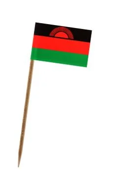 Tooth pick wit a small paper flag of malawi Stock Illustration