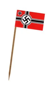 Tooth pick wit a small paper war ensign of germany Stock Illustration