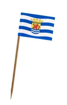 Tooth pick wit a small paper flag of zeeland Stock Illustration