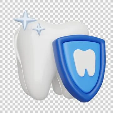 Tooth protective 3D icon Stock Illustration