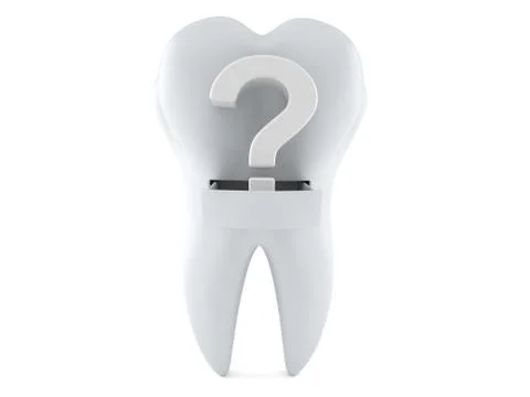 Tooth with question mark Stock Illustration