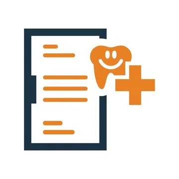 Tooth report icon. Simple editable vector graphics. Stock Illustration