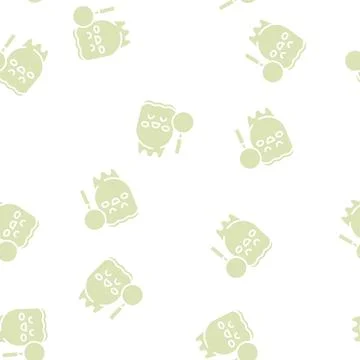 Tooth research glyph seamless pattern Illustrazione stock