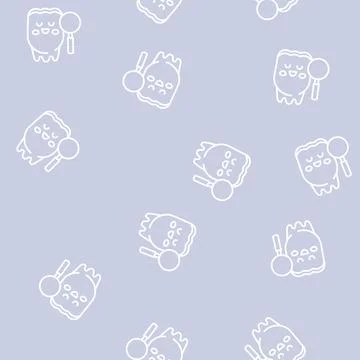 Tooth research line seamless pattern Illustrazione stock