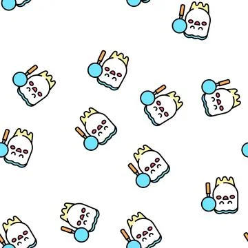 Tooth research vector seamless pattern Illustrazione stock