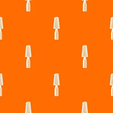 Tooth screw pattern vector orange Stock Illustration