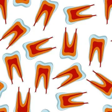 Tooth seamless pattern Stock Illustration