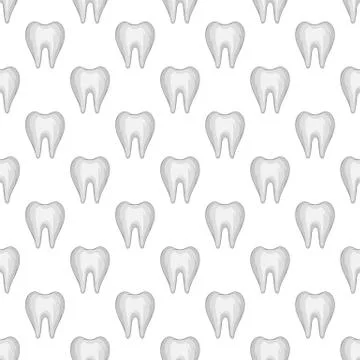 Tooth seamless pattern Stock Illustration