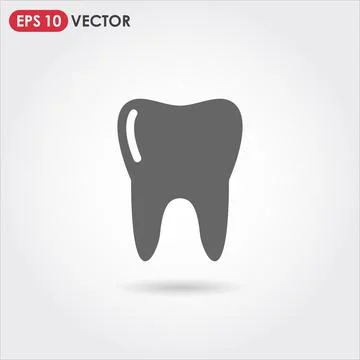Tooth single vector icon Illustrazione stock