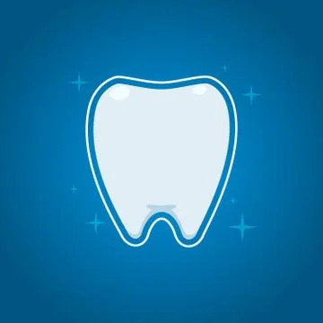 A tooth with sparkling protection layer. Isolated Vector Illustration Stock Illustration