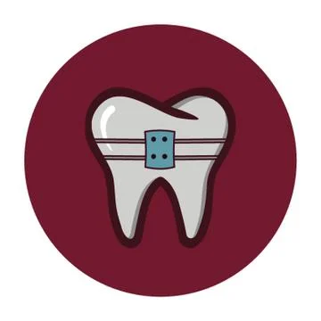 Tooth With Staple Stock Illustration