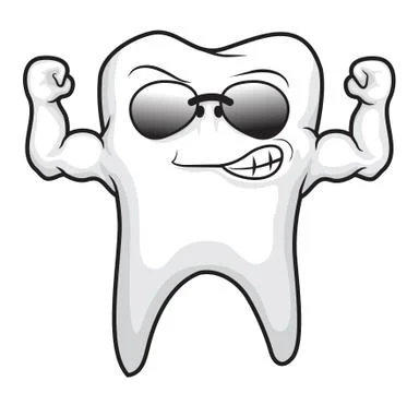 Tooth strong - Vector Version available Stock Illustration