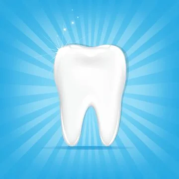 Tooth with sunburst Stock Illustration