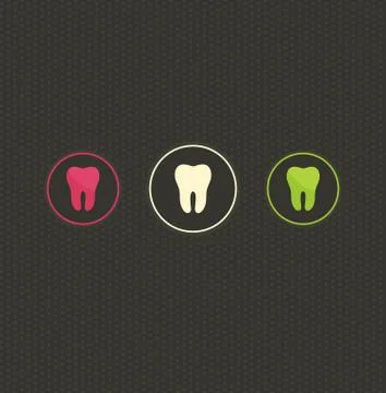 Tooth symbol set Stock Illustration