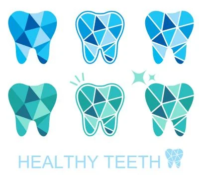 Tooth symbol set. Vector illustration Stock Illustration