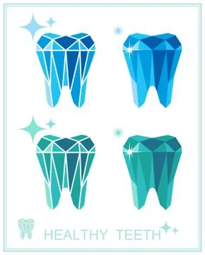 Tooth symbol set. Vector illustration Stock Illustration