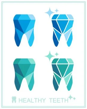 Tooth symbol set. Vector illustration Stock Illustration