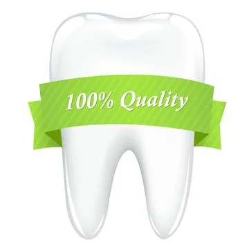 Tooth with tape Stock Illustration