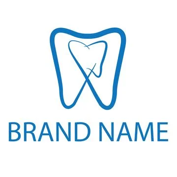 Tooth in tooth logo design Stock Illustration