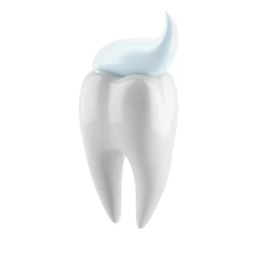 Tooth with  toothpaste Ilustración de archivo