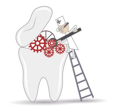 Tooth treatment Stock Illustration
