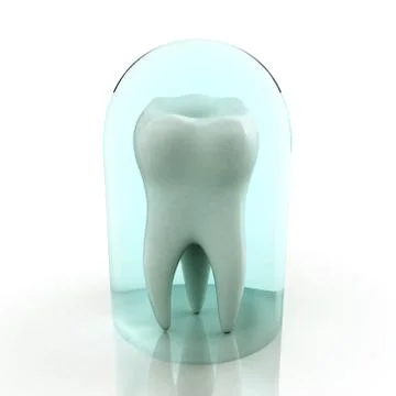Tooth under abstract protection Stock Illustration