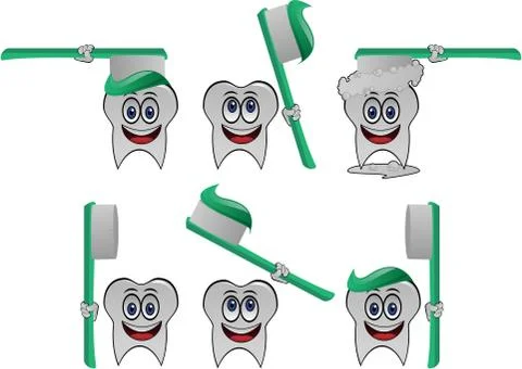 Tooth vector collection Stock Illustration
