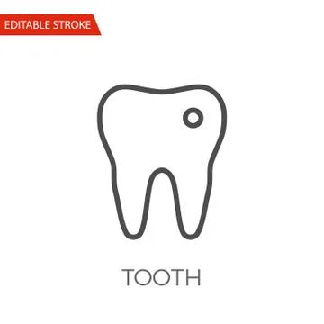 Tooth Vector Icon Illustrazione stock