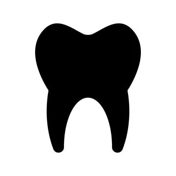 Tooth vector icon isolated on white background Stock Illustration
