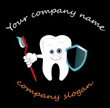 Tooth vector logo template for a dentist clinics Stock Illustration