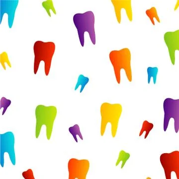 Tooth wallpaper for dentist Stock Illustration