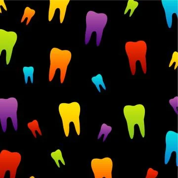 Tooth wallpaper for dentist Stock Illustration