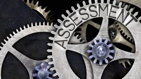 Tooth Wheels with Assessment Concept Vídeo Stock 170997793