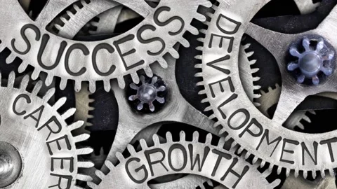 Tooth Wheels with Career, Success, Development and Growth Concept Video stock 188045749