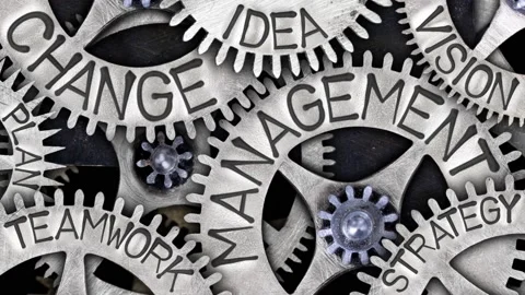 Tooth Wheels with Change Management Concept Video stock 171379670