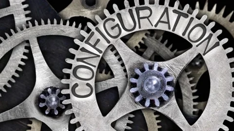 Tooth Wheels with Configuration Concept Video stock 171808066