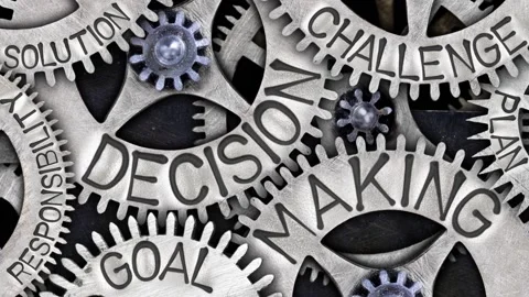 Tooth Wheels with Decision Making Concept Video stock 159468308