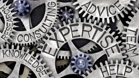 Tooth Wheels with Expertise Concept Vídeo Stock 168248582