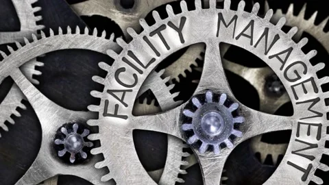Tooth Wheels with Facility Management Concept Video stock 196969981