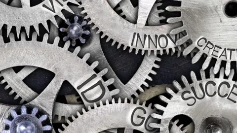 Tooth Wheels with Idea Concept Stock-Footage 154792120