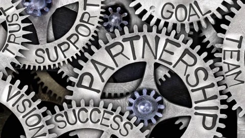 Tooth Wheels with Partnership Concept Stock-Footage 165538284