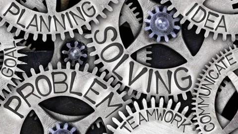 Tooth Wheels with Problem Solving Concept Stock-Footage 165227869