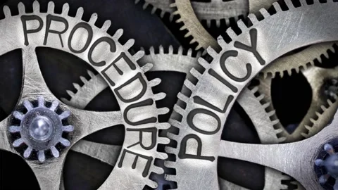Tooth Wheels with Procedure and Policy Concept Video stock 152261709