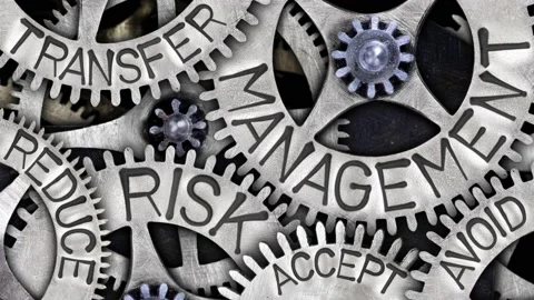 Tooth Wheels with Risk Management Concept Stock-Footage 159079309