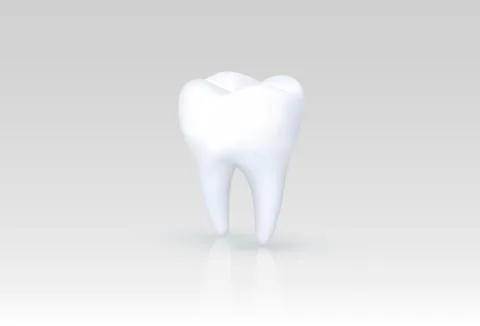 Tooth on a white background, template design element. Stock Illustration