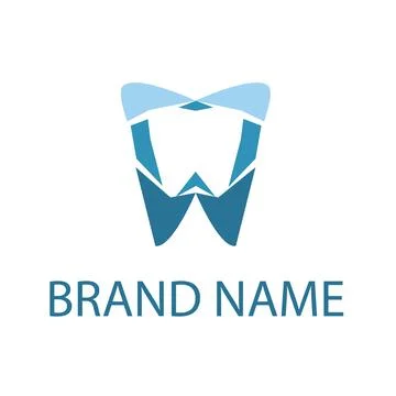 Tooth within tooth logo design Stock Illustration
